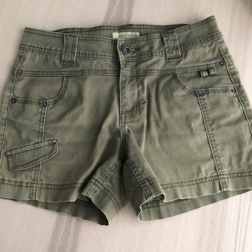 Olive Green Women's Cargo Shorts